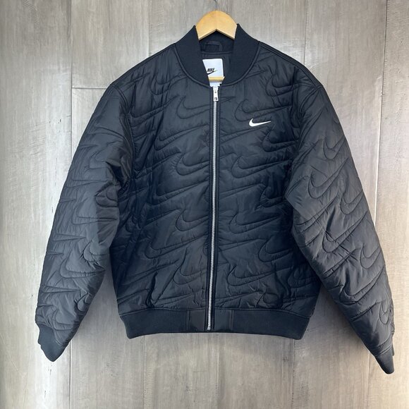 mens nike quilted bomber jacket